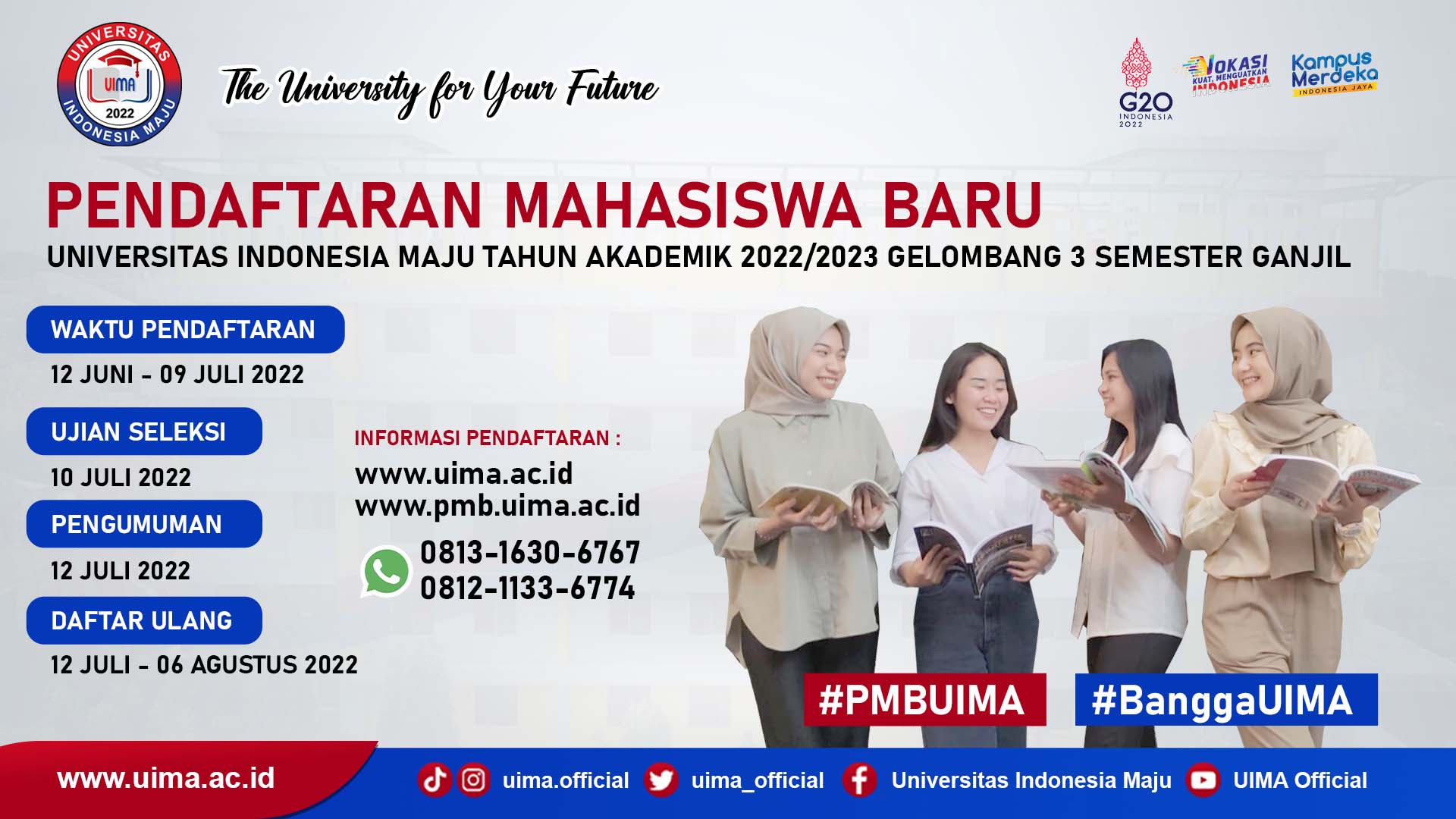 Pendaftaran Mahasiswa Baru Universitas Indonesia Maju