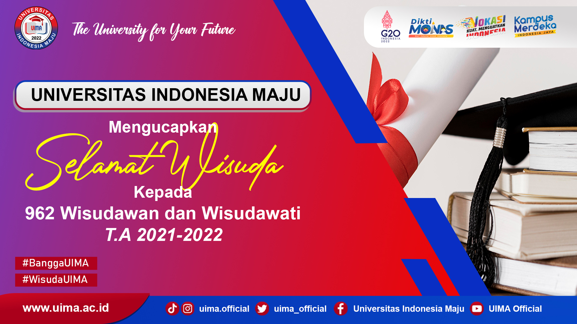 Selamat Wisuda Kepada 962 Wisudawan Dan Wisudawati Ta 2021 2022